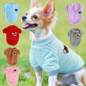 Pet Dog Clothes flannel Dog Winter clothe Puppy (Color: Pink, size: S)